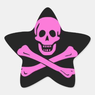 Jolly Roger Pink Ster Sticker