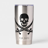 Jolly Roger Piraat Aangepast Geïsoleerde Drinkbeker (Voorkant)