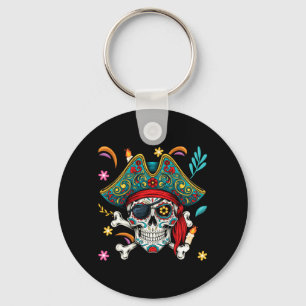 Jolly Roger Piraat Kruisbeen Suiker Schedel Dag Va Sleutelhanger