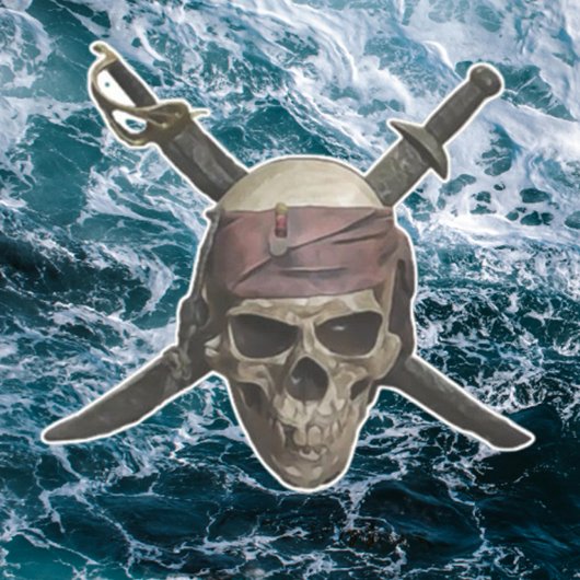 Jolly ROGER Piraat Schedel sticker