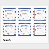 Jolly Roger Pirate Ahoy Matey Verjaardagsfeestje Vierkante Sticker (Vel)