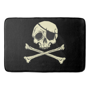JOLLY ROGER PIRATE BADMAT