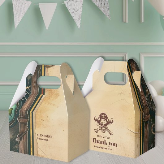 Jolly Roger Pirate Birthday Party Bedankdoosjes