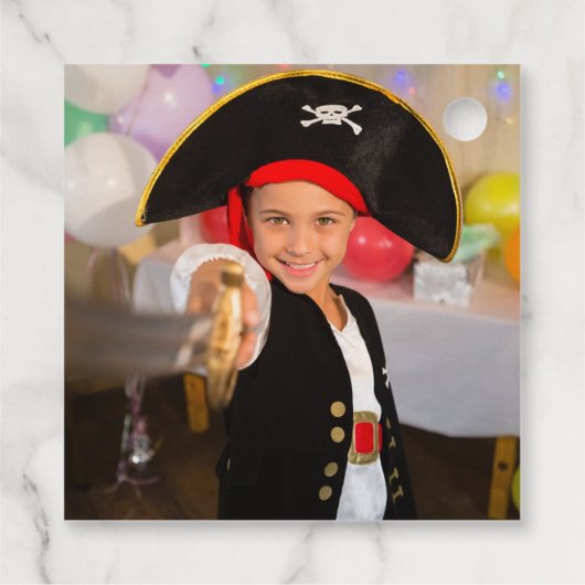 Jolly Roger Pirate Birthday Party Bedankjes Labels (Achterkant)