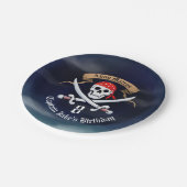 Jolly Roger Pirate Birthday Party Papieren Bordje (Gekanteld)