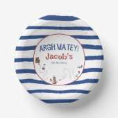 Jolly Roger Pirate Birthday Party Papieren Kommen (Voorkant)