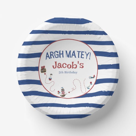Jolly Roger Pirate Birthday Party Papieren Kommen (Voorkant)