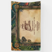 Jolly Roger Pirate Birthday Party Spandoek (Verticaal)