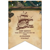 Jolly Roger Pirate Birthday Party Vlaggetjes (Eerste vlag)