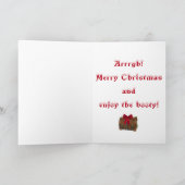 Jolly Roger Pirate Christmas Feestdagen Kaart (Binnen)