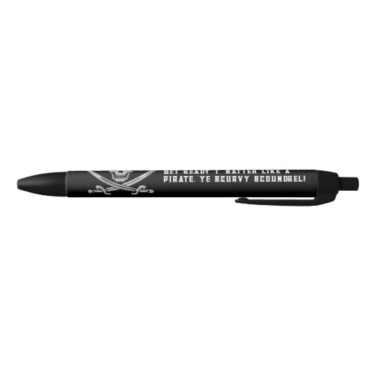 Jolly Roger Pirate Day Blauwe Inkt Pen (Bodem)
