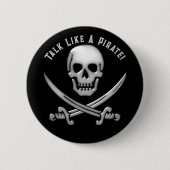 Jolly Roger Pirate Day Ronde Button 5,7 Cm (Voorkant)