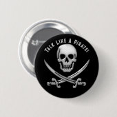 Jolly Roger Pirate Day Ronde Button 5,7 Cm (Voorkant /achterkant)