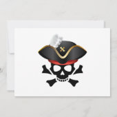 Jolly Roger Pirate | Eenvoudige eerste verjaardag  Kaart (Achterkant)