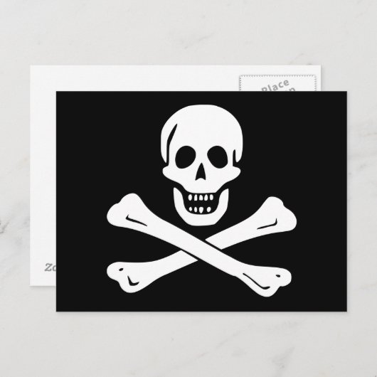 Jolly Roger Pirate Flag Briefkaart (Voorkant / Achterkant)