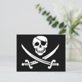 Jolly Roger, Pirate Flag Briefkaart (Staand voorkant)
