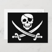 Jolly Roger, Pirate Flag Briefkaart (Voorkant / Achterkant)