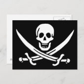 Jolly Roger Pirate Flag Briefkaart (Voorkant / Achterkant)