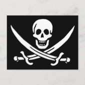 Jolly Roger Pirate Flag Briefkaart (Voorkant)