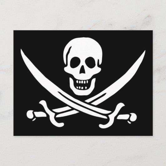Jolly Roger Pirate Flag Briefkaart (Voorkant)