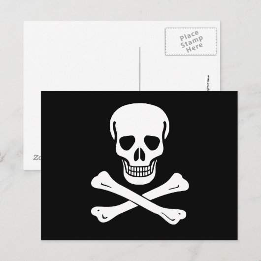 Jolly Roger Pirate Flag Briefkaart (Voorkant / Achterkant)