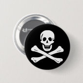 Jolly Roger Pirate Flag Button (Voorkant /achterkant)
