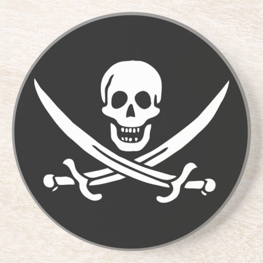 Jolly Roger Pirate Flag Drink Onderzetter (Voorkant)
