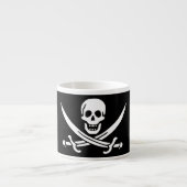 Jolly Roger Pirate Flag Espresso Kop (Voorkant)