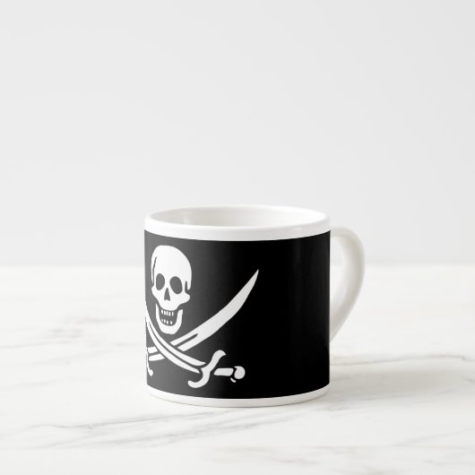 Jolly Roger Pirate Flag Espresso Kop (Voorkant rechts)