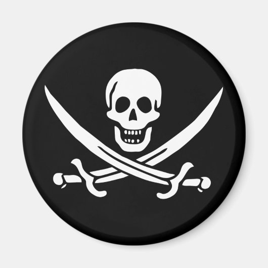Jolly Roger Pirate Flag Magnet (Voorkant)