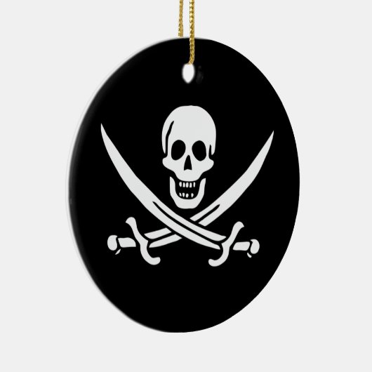 Jolly Roger Pirate Flag Ornament (Rechts)