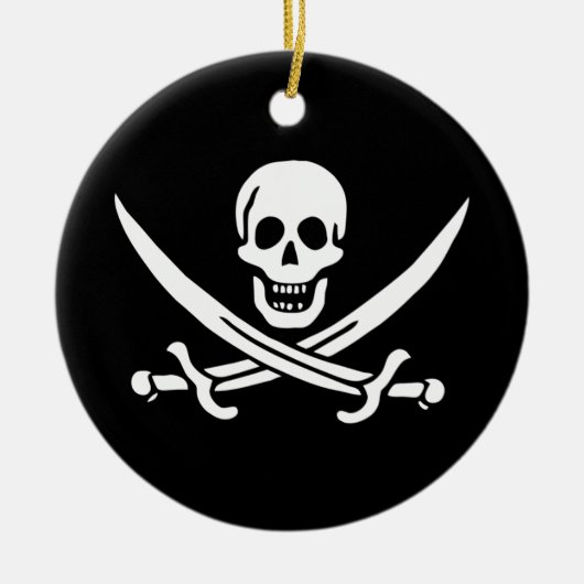 Jolly Roger Pirate Flag Ornament (Voorkant)