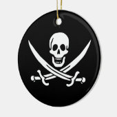 Jolly Roger Pirate Flag Ornament (Links)