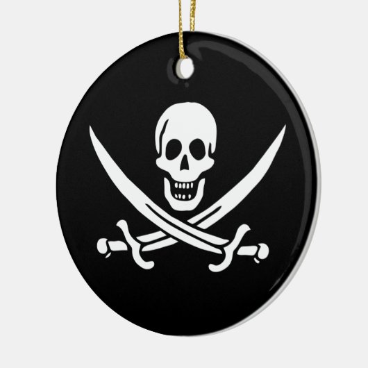 Jolly Roger Pirate Flag Ornament (Links)