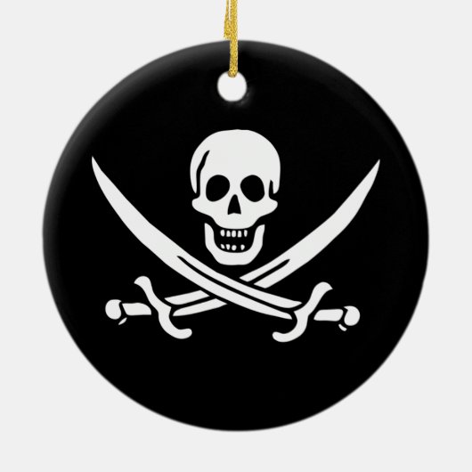 Jolly Roger Pirate Flag Ornament (Achterkant)