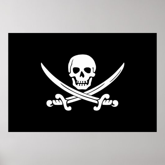 Jolly Roger Pirate Flag Poster (Voorkant)