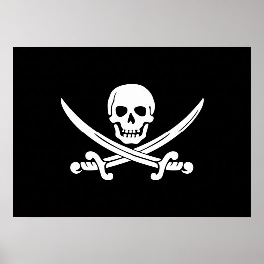 Jolly Roger Pirate Flag Poster (Voorkant)