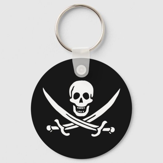 Jolly Roger Pirate Flag Sleutelhanger (Voorkant)