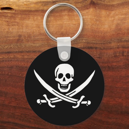 Jolly Roger Pirate Flag Sleutelhanger (Voorkant)