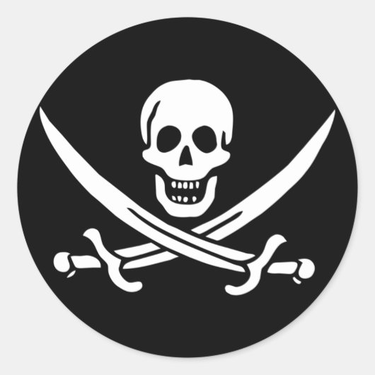 Jolly Roger Pirate Flag Sticker (Voorkant)