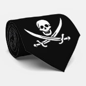 Jolly Roger Pirate Flag Stropdas (Opgerold)