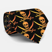 Jolly Roger Pirate Flag Stropdas (Opgerold)