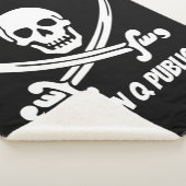 Jolly Roger Pirate Flag w/ Name Sherpa Deken (3/4)