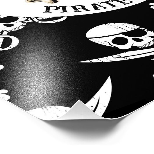 JOLLY ROGER PIRATE FOTO AFDRUK (Hoek)