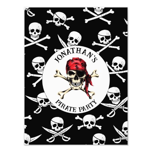 JOLLY ROGER PIRATE FOTO AFDRUK (Voorkant)