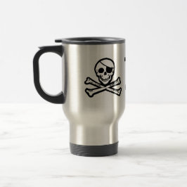 Jolly Roger Pirate Grog Travel Mug Reisbeker
