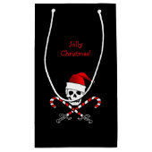 Jolly Roger Pirate kerstcadeau Klein Cadeauzakje (Achterkant)