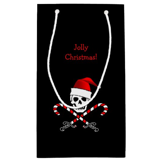 Jolly Roger Pirate kerstcadeau Klein Cadeauzakje (Achterkant)