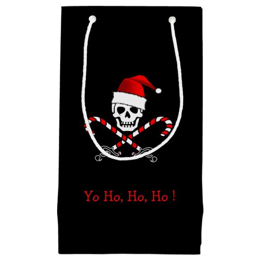 Jolly Roger Pirate kerstcadeau Klein Cadeauzakje (Voorkant)