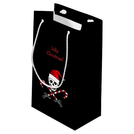 Jolly Roger Pirate kerstcadeau Klein Cadeauzakje (Achterkant Gekanteld)